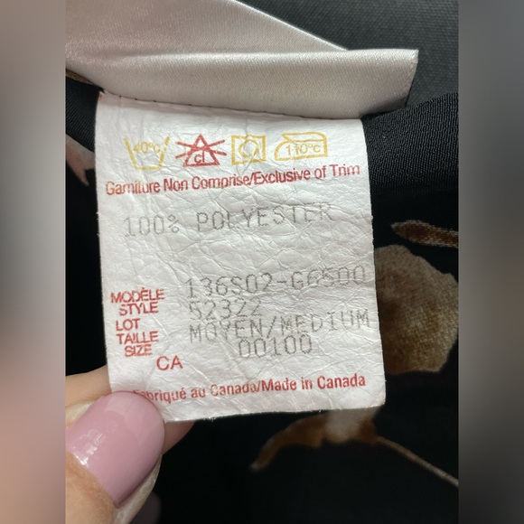 Vintage Gloria Vanderbilt sheer pink blossom floral maxi slit skirt - Picture 2 of 10